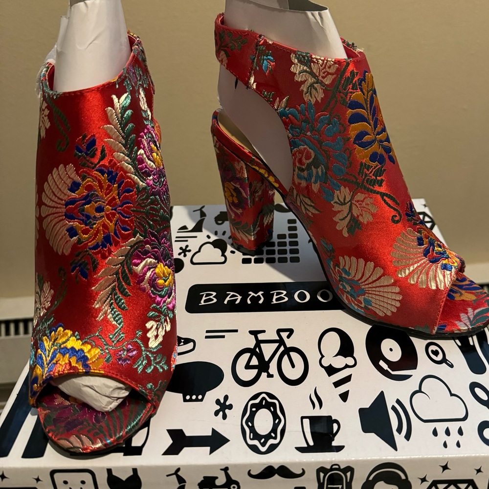 Bamboo Brand, Open Toe, Ankle Boots